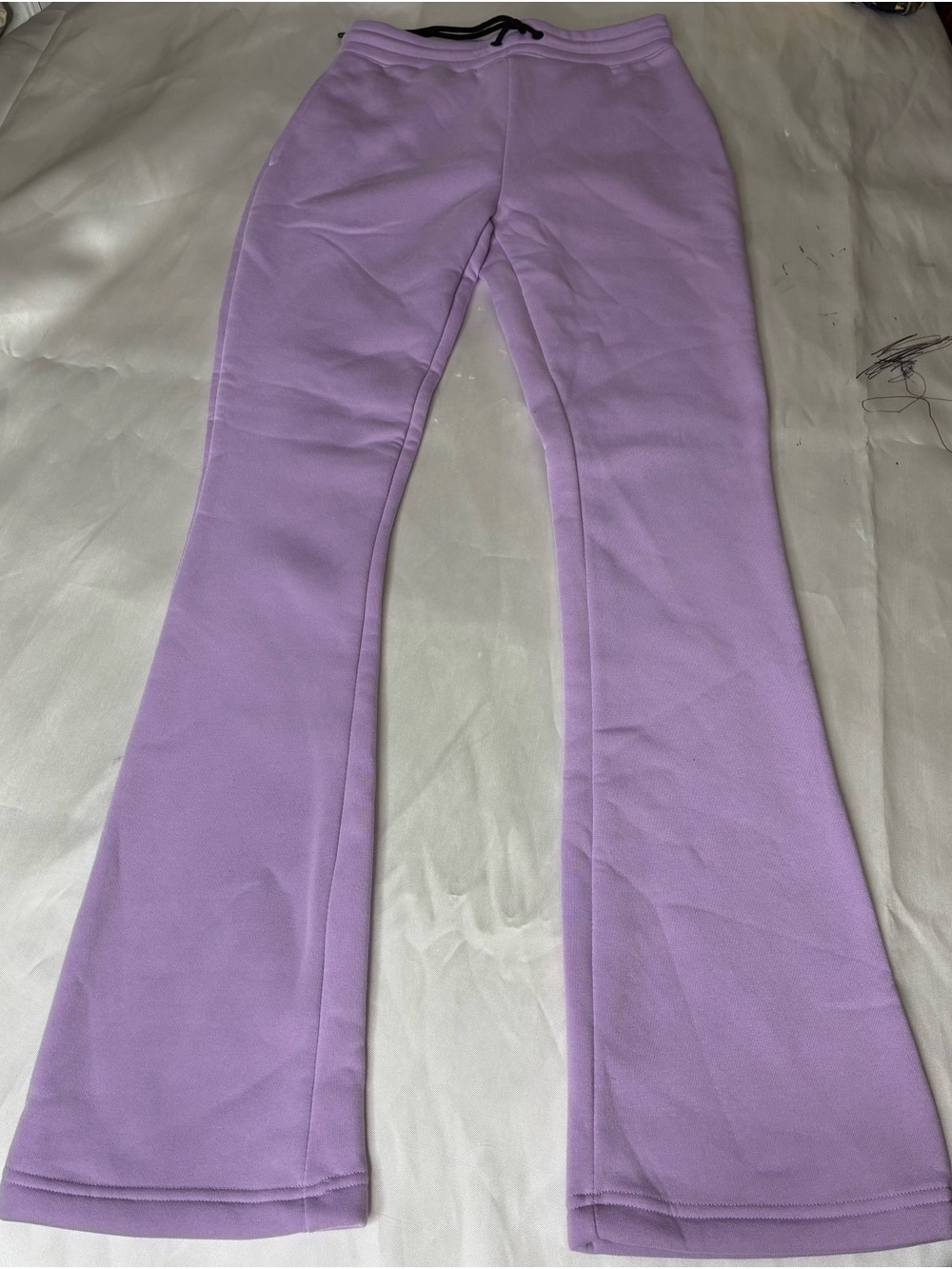 Lilac Women's Fleece Flare Joggers with Drawstring Waist